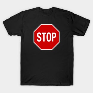 Stop Sign Symbol In Red T-Shirt